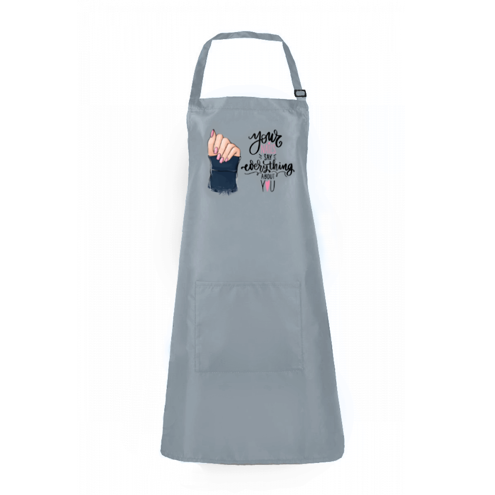 K.TYRKA COSMETIC APRON CLASSIC GREY NAILS