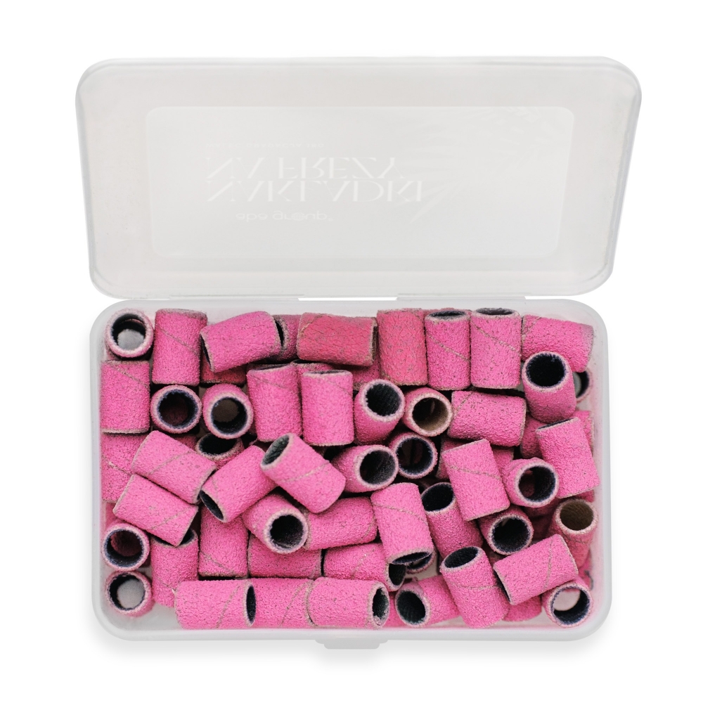 ABA GROUP CYLINDRICAL NAIL DRILL BITS GRIT 120 100 PCS - PINK