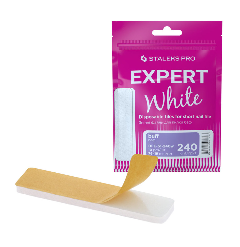 STALEKS DISPOSABLE WHITE FILES FOR SHORT NAIL FILE DFE-51-240W