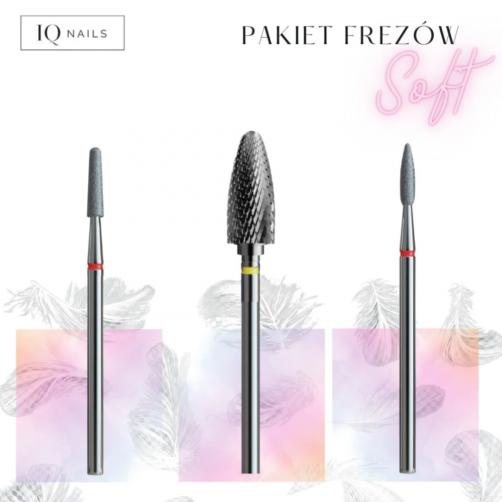 IQ NAILS PACK OF 3 SOFT DRILL BITS - PERFECT FOR STARTING (INQ PACK 19)