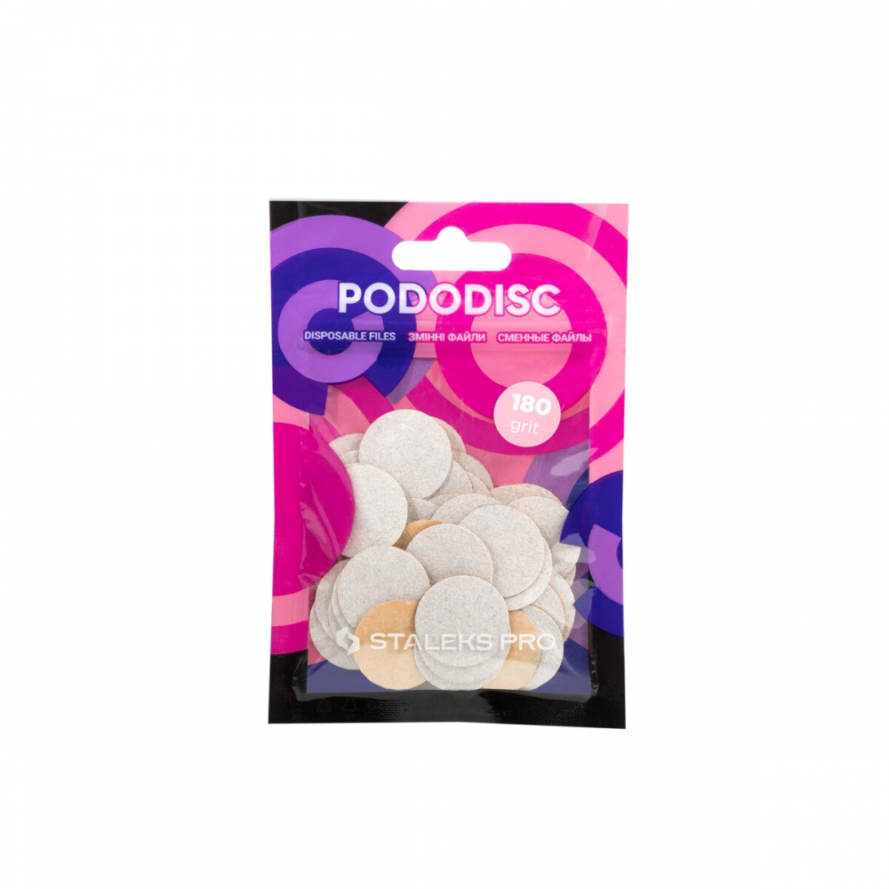 STALEKS DISPOSABLE WHITE FILES FOR PEDICURE DISC PODODISC M PDF-20-180W