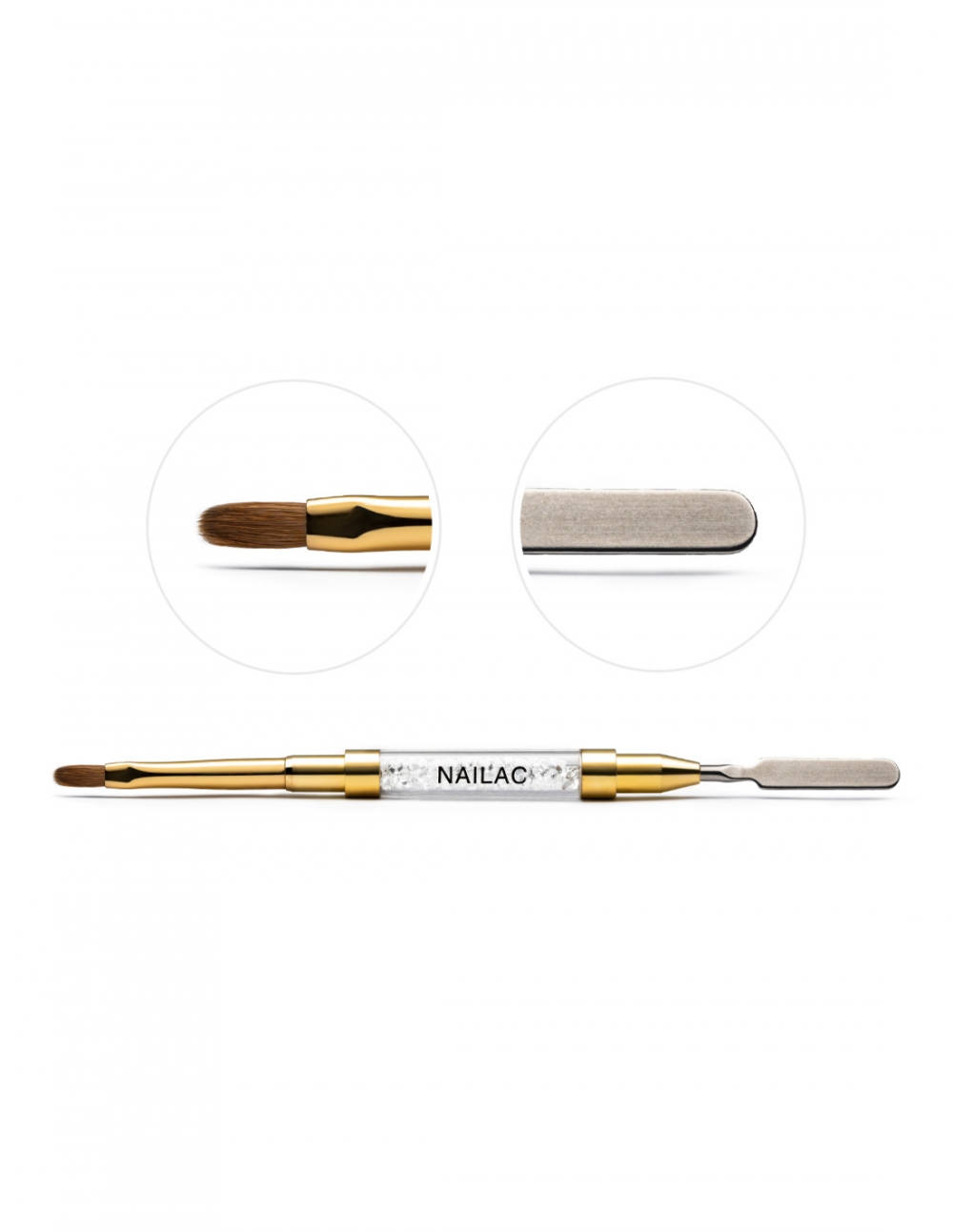 NAILAC BRUSH #6 OVAL & SPATULA