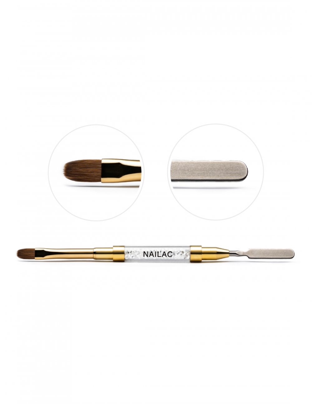 NAILAC BRUSH #8 OVAL & SPATULA