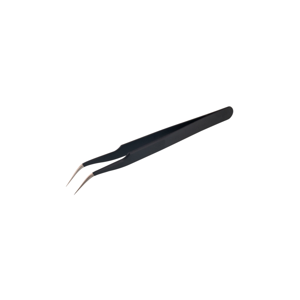 ABA GROUP EYELASH TWEEZERS BENT BLACK 15ESD