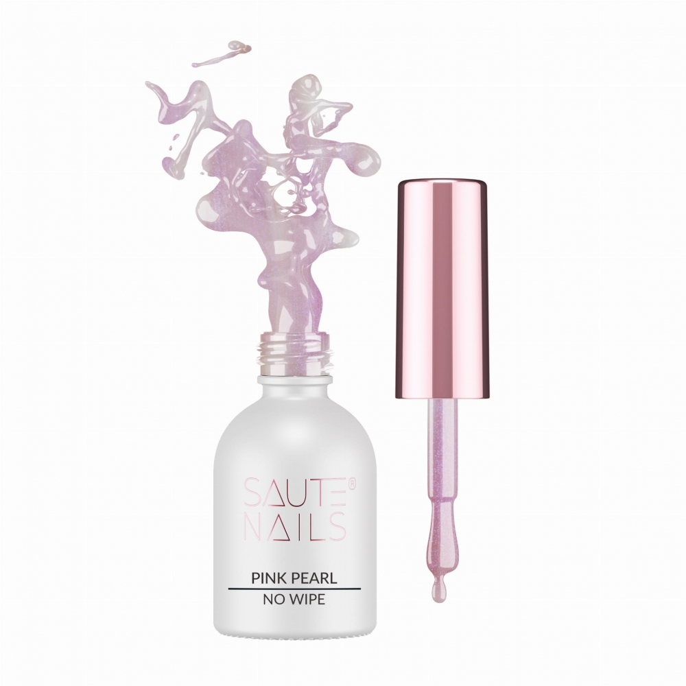 SAUTE NAILS PINK PEARL TOP NO WIPE 8ML