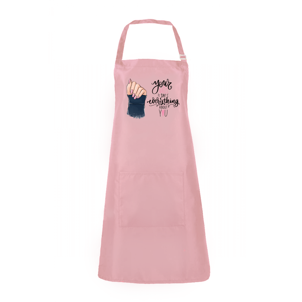 K.TYRKA COSMETIC APRON CLASSIC PINK NAILS