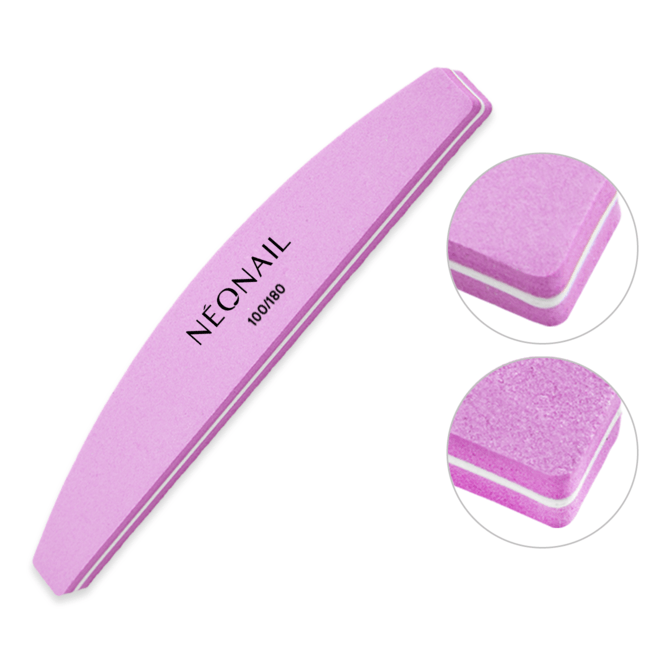 NEONAIL NAIL FILE BUFFER HALF MOON 100/180 