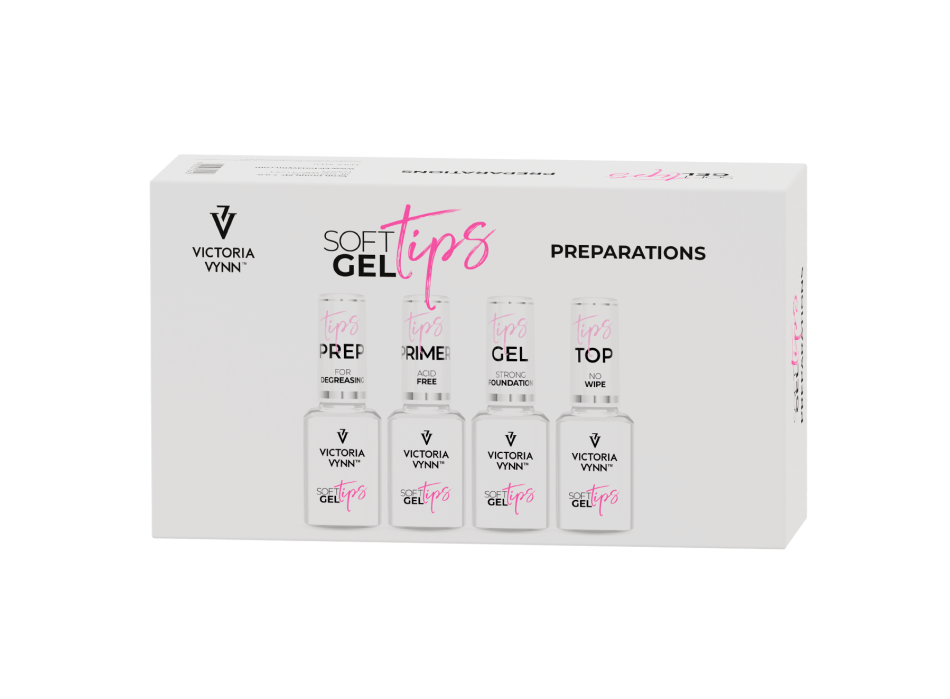 VICTORIA VYNN SOFT GEL TIPS PREPARATIONS - SET OF PREPARATIONS FOR SOFT GEL TIPS SYSTEM