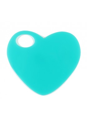 PAW PALETTE TEAL LUV BLUE HEART WITH A HOLE ON THE FINGER