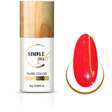 SIMPLE NAILS UV/LED GEL POLISH PURE COLOR RED ORANGE