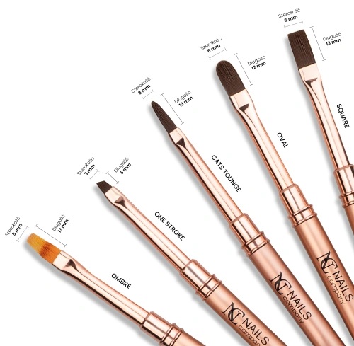 NC NAILS COMPANY NAIL BRUSH SET 5cs - GEL BRUSH 6mm, OMBRE, NAIL ART