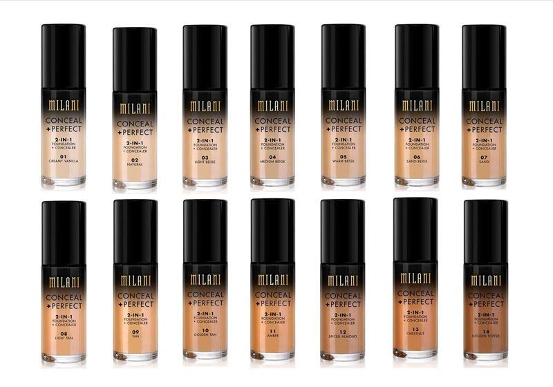 MILANI COSMETICS CONCEAL + PERFECT 2-IN-1 FOUNDATION + CONCEALER 