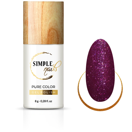 SIMPLE NAILS UV/LED GEL POLISH PURE COLOR SPARKLING VIOLET 