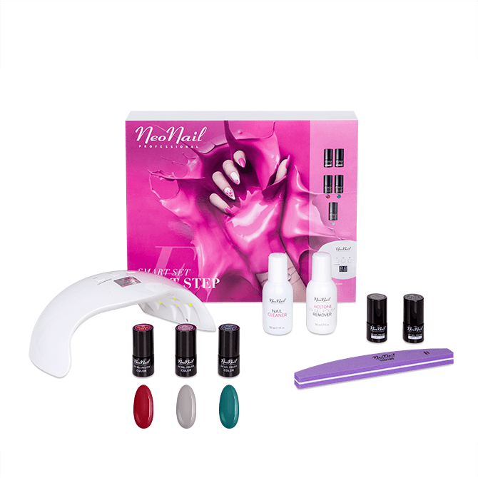 NEONAIL SMART SET FIRST STEP STARTER KIT GEL POLISH UV LED WITH LAMP 36W