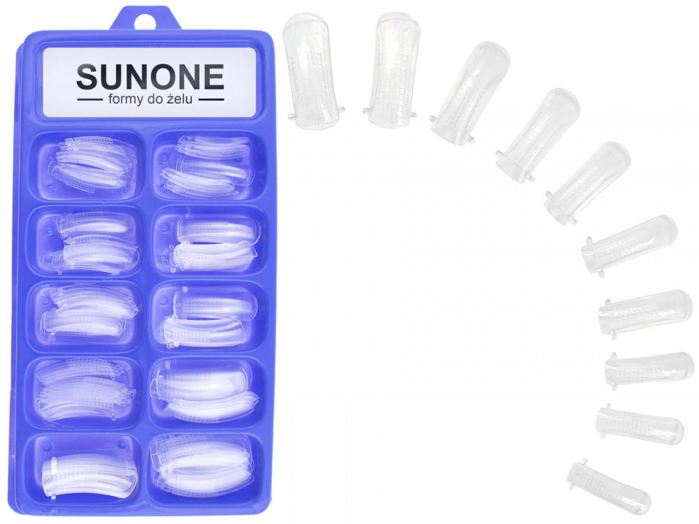 SUNONE PLASTIC TUNEL GEL ACRYL FORMS 100 PCS