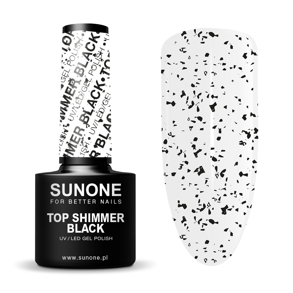 SUNONE GEL POLISH UV LED TOP SHIMMER BLACK