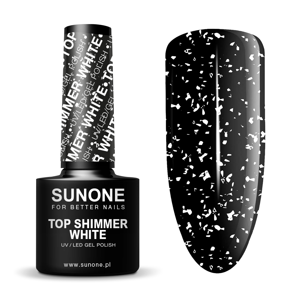 SUNONE GEL POLISH UV LED TOP SHIMMER WHITE