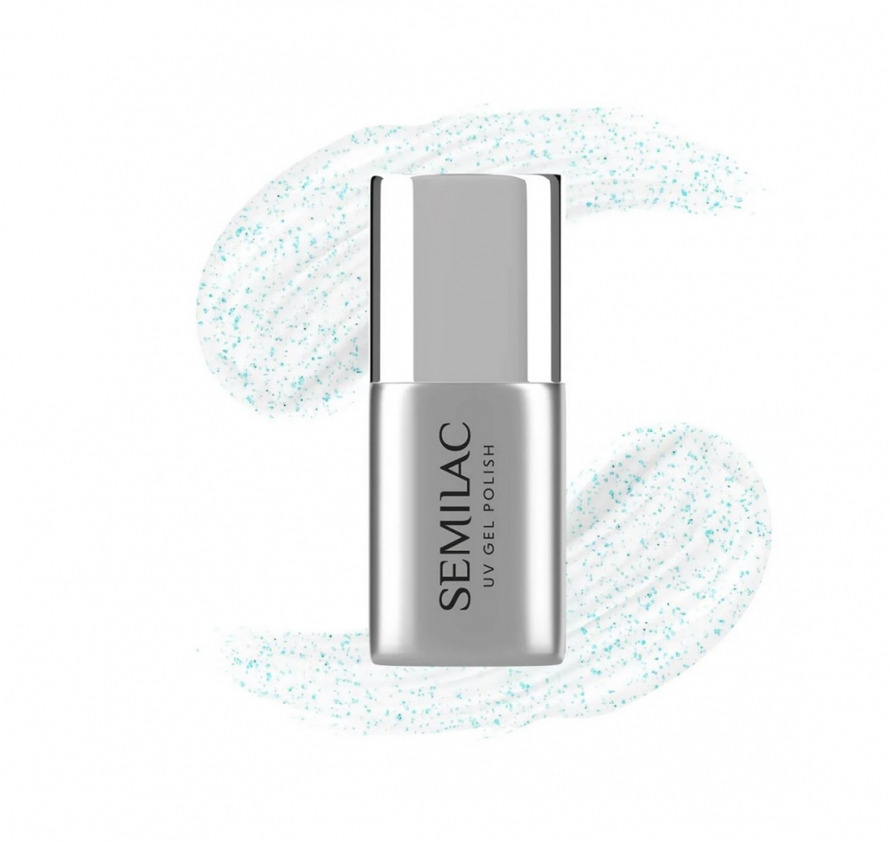 SEMILAC TOP COAT NO WIPE SPARKLING BLUE T18 - 7ml