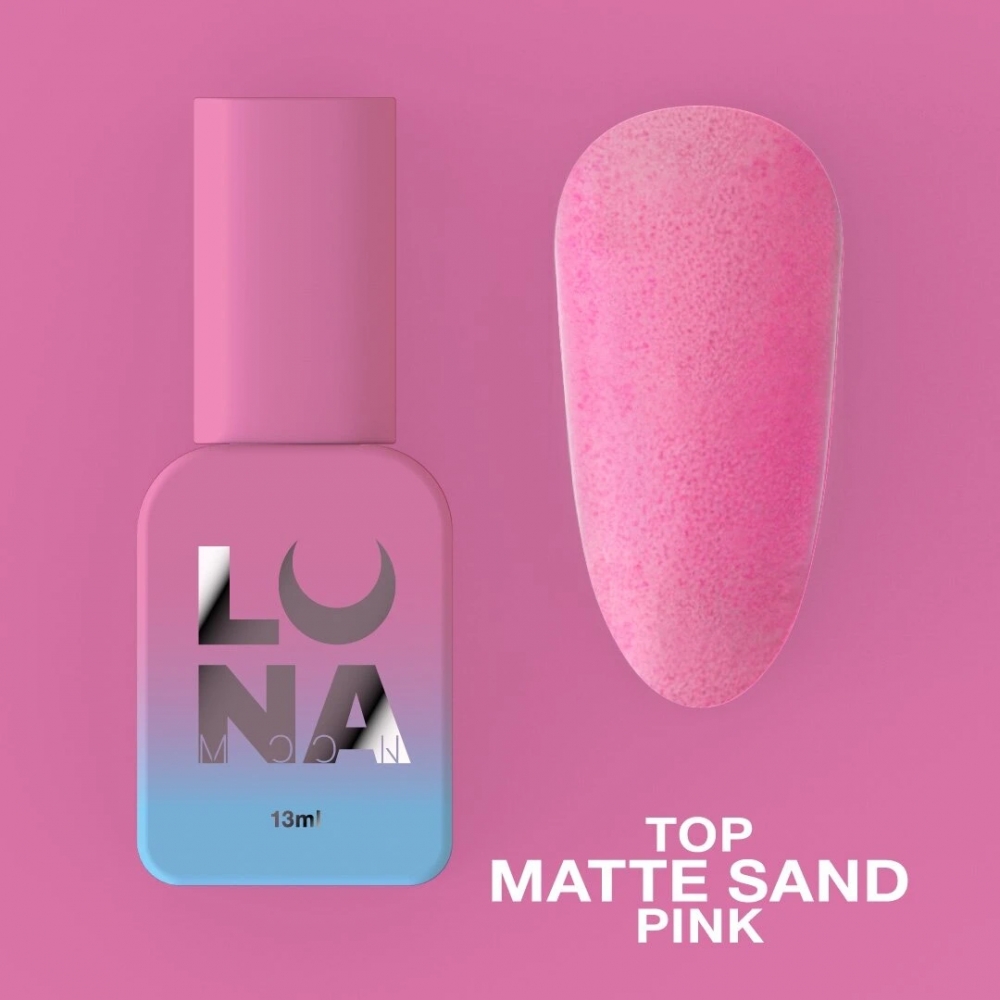 LUNAMOON TOP FOR GEL POLISH TOP MATT SAND PINK 13ML