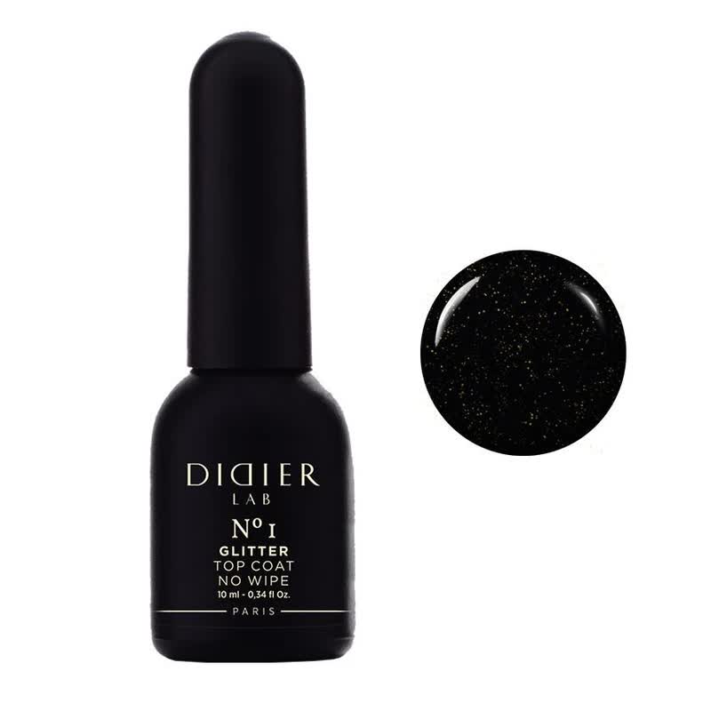 DIDIER LAB GLITTER TOP COAT NO WIPE NO 1  - 10ML