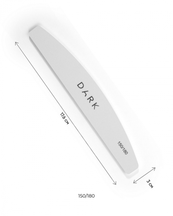 DARK BY RIOR HALF MOON NAIL FILE ON FOAM 150/180 (25pcs)