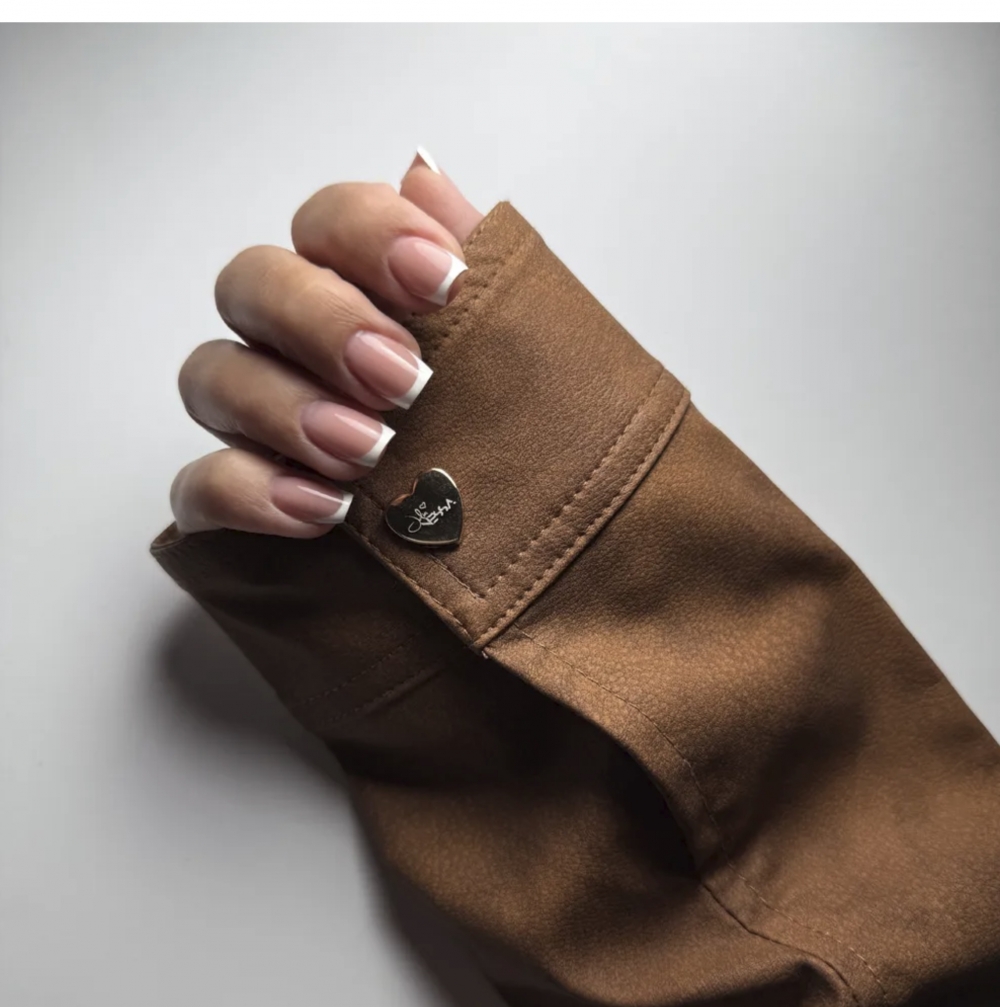 JULIA NESSA PHOTO SLEEVE VINTAGE LEATHER BROWN JACKET