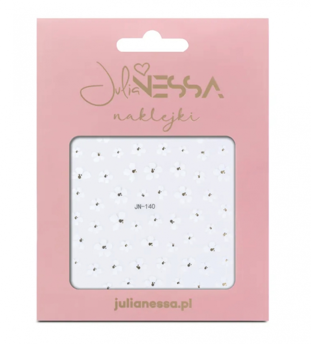 JULIA NESSA STICKERS FOR NAILS - WHITE FLOWERS