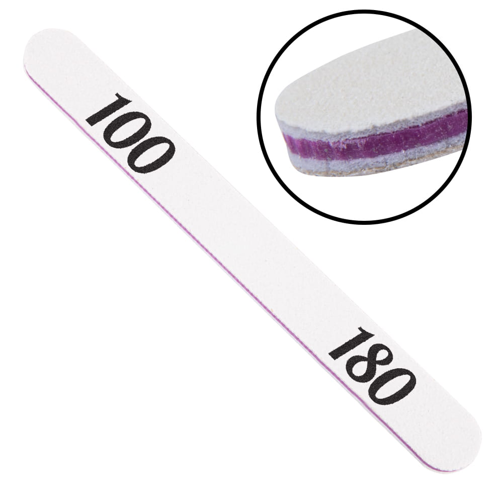 ALLEPAZNOKCIE NAIL FILE STRAIGHT VIOLET CU-06 100/180 CU-06