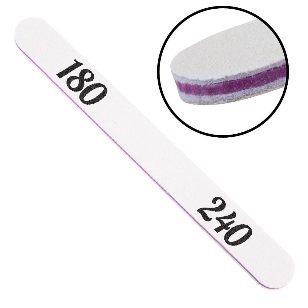 ALLEPAZNOKCIE NAIL FILE STRAIGHT VIOLET CENTER - 180/240 CU-06