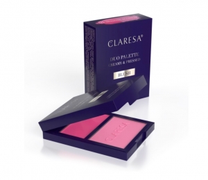 CLARESA DUO PALETTE CREAMY PRESSED BLUSH AWESOME BLOSSOM 01
