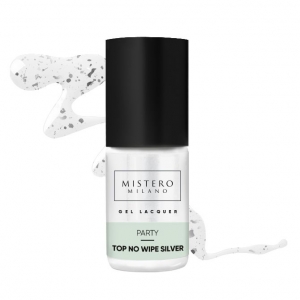 MISTERO MILANO GEL LACQUER PARTY TOP NO WIPE SILVER (1420)