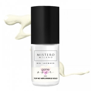 MISTERO MILANO GEL LACQUER GAME OVER TOP NO WIPE SPARKLE GOLD 7 ml (1525/7)