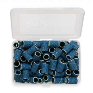 ABA GROUP CYLINDRICAL NAIL DRILL BITS GRIT 80 (100 PIECES) - NAVY BLUE