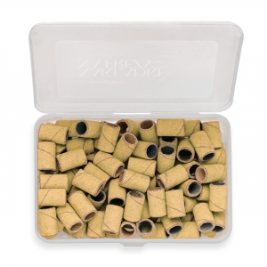 ABA GROUP CYLINDRICAL NAIL DRILL BITS GRIT 100 100 PCS - YELLOW