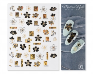 MODENA NAILS NAIL ART GOLD GLAM STICKERS