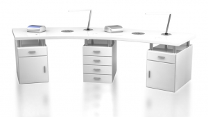 AFINIA UNBODIED COSMETICT TABLE WITH TWO WORK STATIONS - SK07