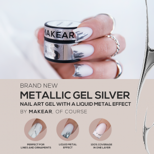 MAKEAR METTALIC SILVER NAIL ART GEL 5ml