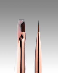 DARK BY RIOR DOUBLE SIDED BRUSH LINER 11mm & FLAT BRUSH 9mm