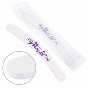 MOLLY LAC NAIL FILE SAFE PACKAGE MOLLYLAC HIGH QUALITY BANANA WHITE CENTER 180/240 CU-10