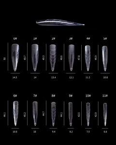 DARK BY RIOR SET OF 4 SHAPES UPPER FORM WITH DARK MOLDS (SQUARE, ALMON, COFFIN, STILETTO)