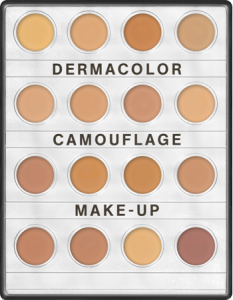 KRYOLAN DERMACOLOR CAMOUFLAGE CREME MINI PALETTE 16 COLORS MEDIUM