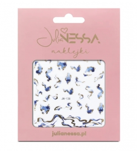 JULIA NESSA STICKERS FOR NAILS - BLUE MARABLE JN-138