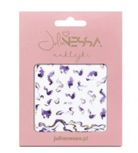 JULIA NESSA STICKERS FOR NAILS - PURPLE MARABLE JN-137