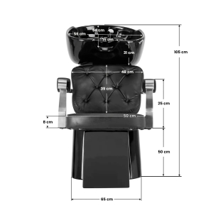 GABBIANO HAIR WASH UNIT LYON BLACK (141095)