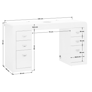 COSMETIC DESK 314 WHITE (141615)