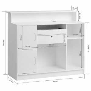 Gabbiano Reception Desk G26W White (147863)