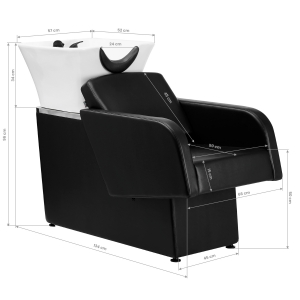 Hairdressing wash unit Turyn black (148035)