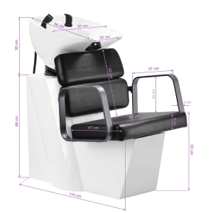 Gabbiano Porto hair wash unit grey black (154146)