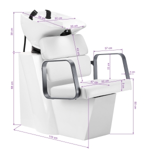 Gabbiano Porto hair wash unit gray white (154147)