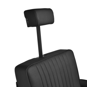 Gabbiano Levi barber chair with black frame black without stitching at the back (154190)